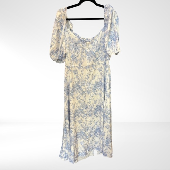NWT Missguided (sold by ASOS) Toile Milkmaid midi dress Size 14 - Picture 8 of 15
